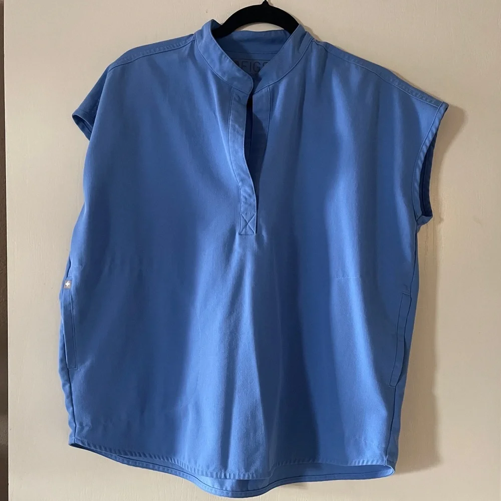 Figs Rafaela Scrub Top Ceil Blue Small - Picture 1 of 3